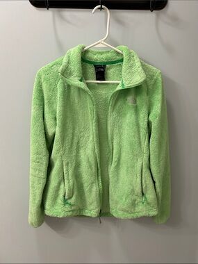 The North Face Women's Plush Full-Zip Teddy Jacket in Light Green